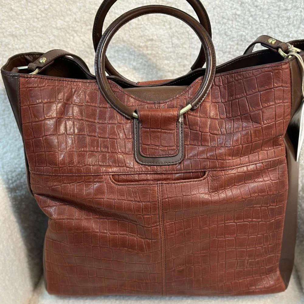 HOBO - Heidi Tote Bag‎ Purse Leather Straps Brandy Classic NWT - Picture 5 of 13